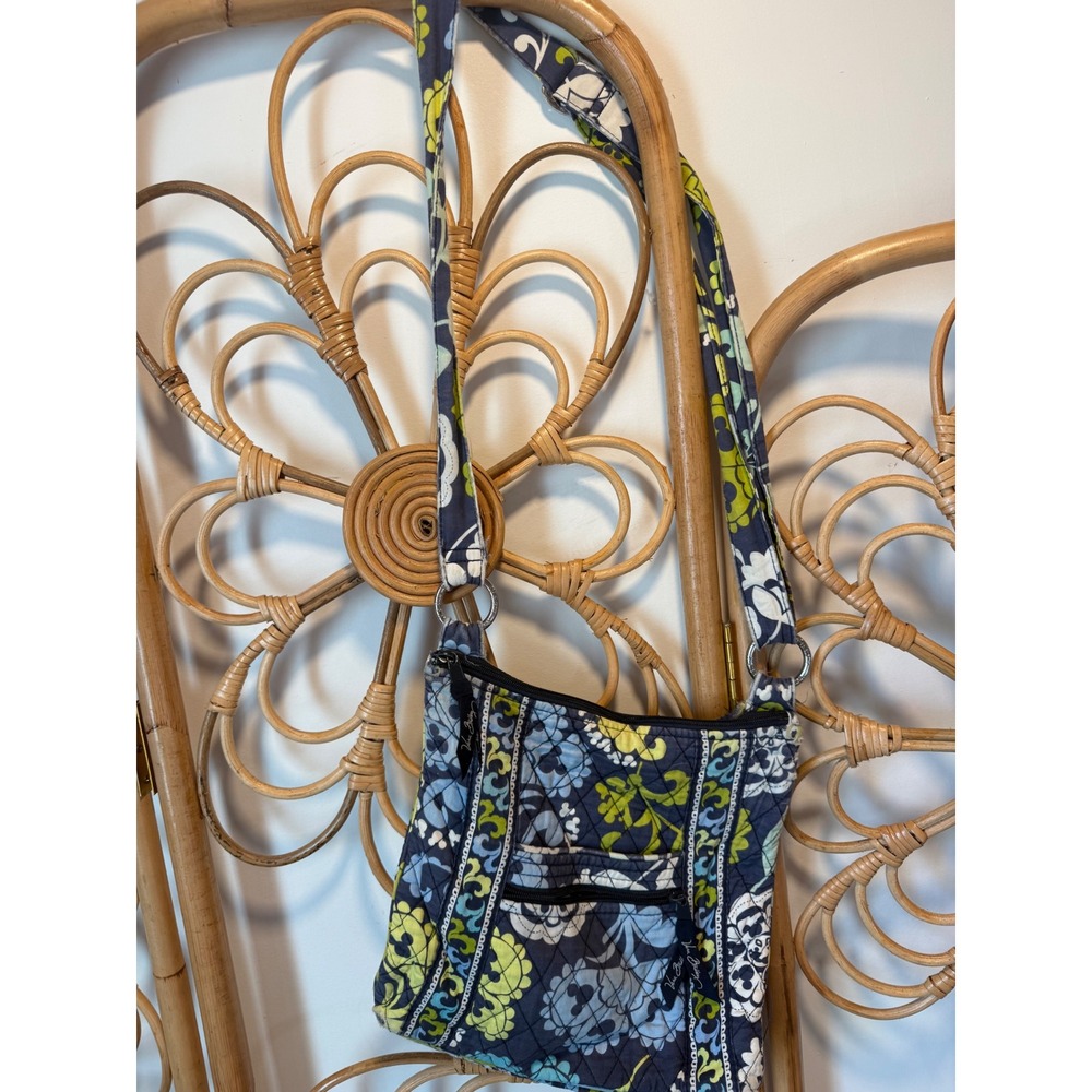 Vera Bradley Disney‎ Parks Midnight Mickey Crossbody Bag Blue Green Floral